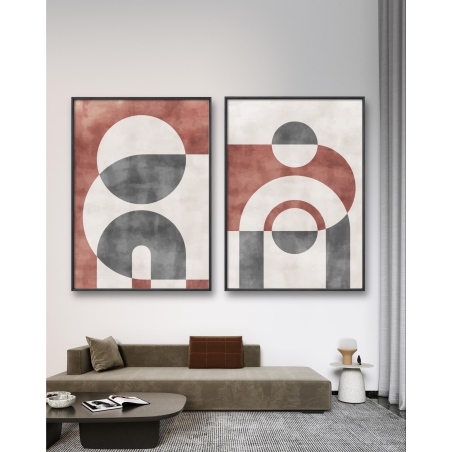 זוג תמונות על בד כותנה 