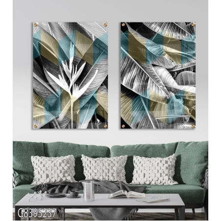 זוג תמונות למטבח\פינת אוכל\סלון בהדפסה ישירה על זכוכית דגם G8395237