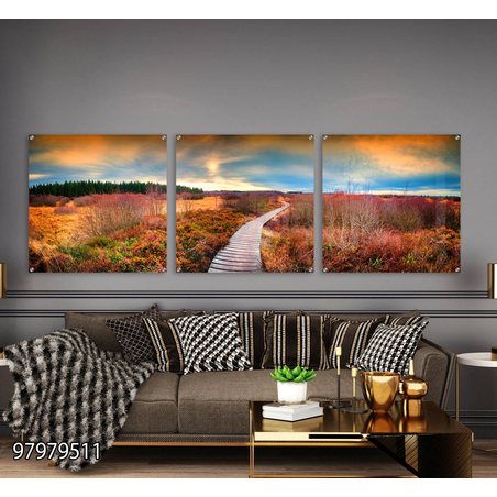 תמונת נוף מחולקת מודפסת ישירות על זכוכית דגם-97979511