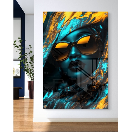 תמונת זכוכית לאורך לחדר שינה/סלון 