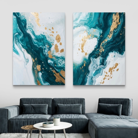 זוג תמונות קנבס לסלון/חדר שינה 