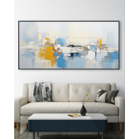 תמונת קנבס ממוסגרת אבסטרקט גיאומטרי 