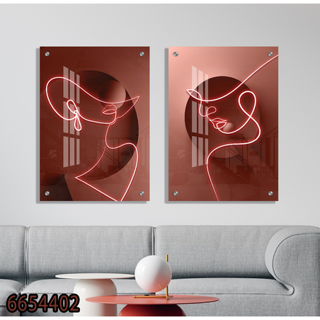 זוג תמונות  בהדפסה ישירה על זכוכית דגם 6654402