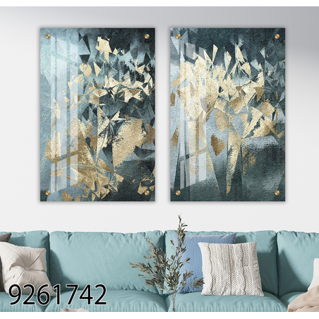 זוג תמונות  בהדפסה ישירה על זכוכית דגם 9261742