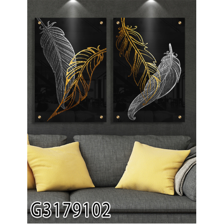 זוג תמונות בהדפסה על זכוכית דגם G3179102