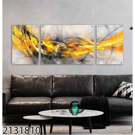 תמונה מחולקת לסלון מודפסת על זכוכית דגם 2131810