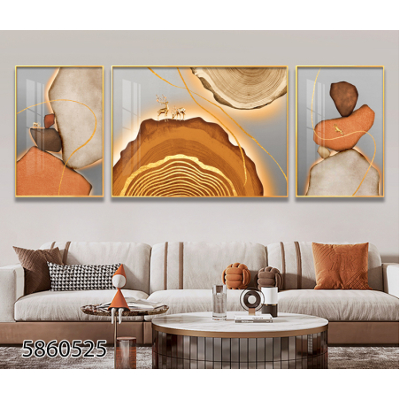 תמונה מחולקת לסלון בעיצוב מופשט מודרני דגם 5860525