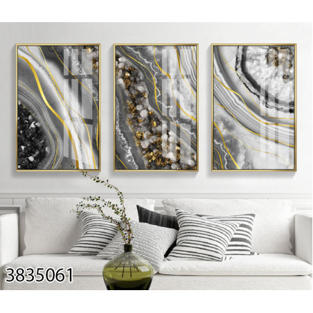 שלשה על קנבס מתוח וממוסגר לחדר השינה או לסלון דגם 3835061