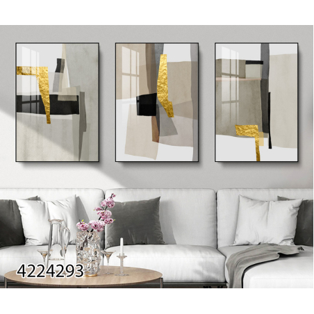 שלשה על קנבס כותנה!! מתוח וממוסגר לסלון או למשרד דגם 4224293