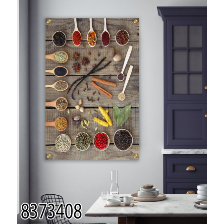 תמונה יוקרתית למטבח על קנבס או על זכוכית לבחירתכם דגם 8373408