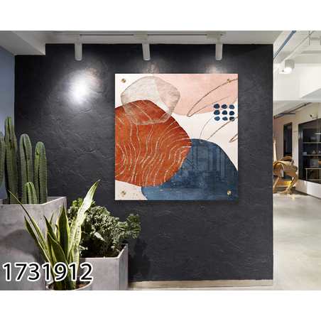 תמונת זכוכית מרובעת מקורית בסגנון מופשט מודרני לסלון או למשרד דגם 1731912