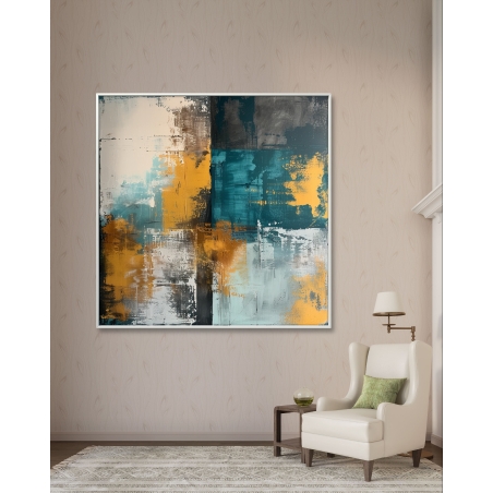 תמונת קנבס מרובעת בסגנון אבסטרקט 