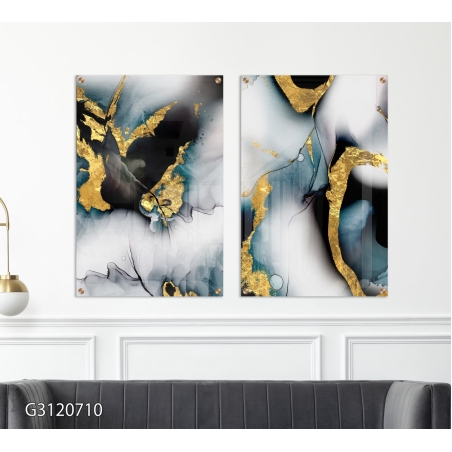 זוג תמונות למטבח\פינת אוכל\סלון בהדפסה ישירה על זכוכית דגם G3120710