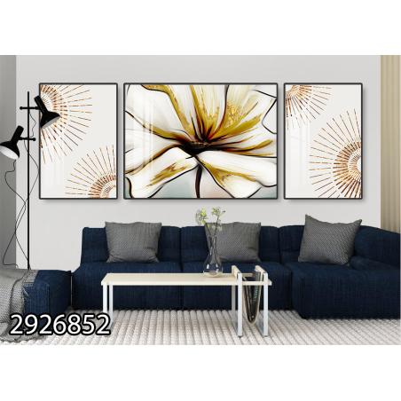 תמונה מחולקת לסלון על קנבס עם אפשרות לחיפוי זכוכית דגם 2926852