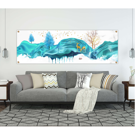 תמונת זכוכית  פנורמית מיוחדת לסלון לפינת אוכל או למשרד  דגם-G0596064