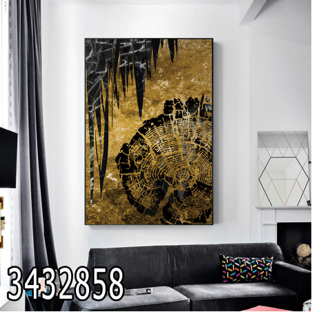 תמונה לסלון או למשרד מודפסת על קנבס כותנה אבסטרקט דגם 3432858