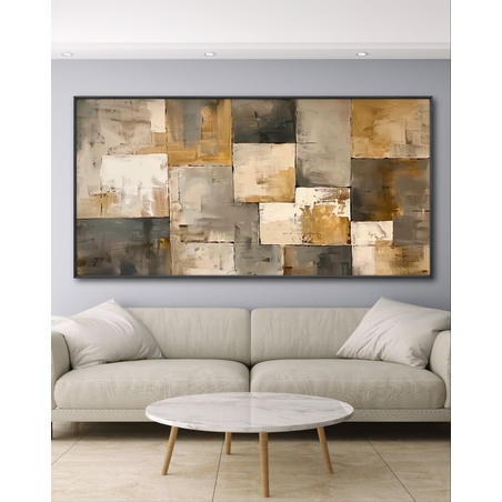 תמונת קנבס לסלון בסגנון גאומטרי 