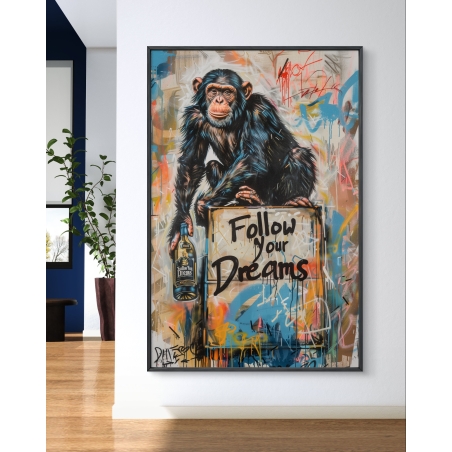 תמונת קנבס בסגנון גרפיטי ופופ ארט 