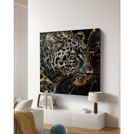 תמונת קנבס מרובעת בסגנון בעלי חיים 