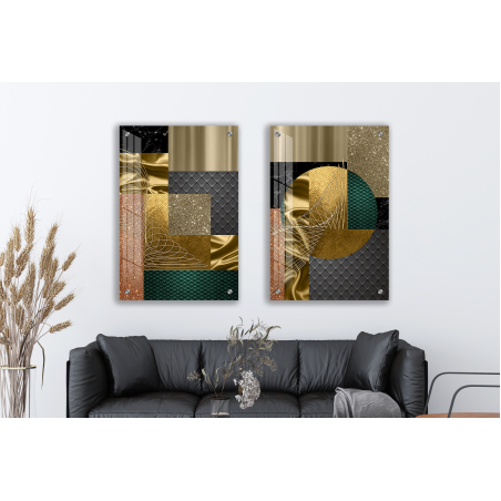 זוג תמונות בהדפסה ישירה על זכוכית דגם 008023