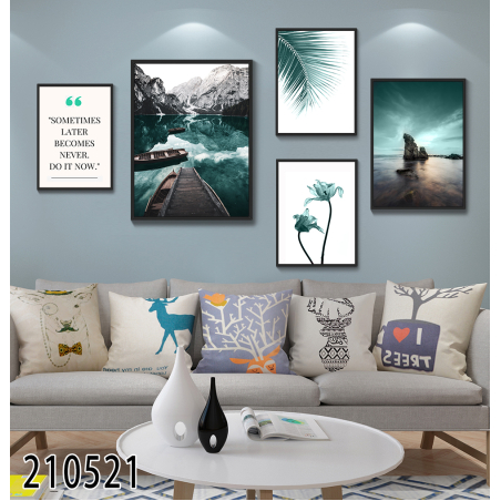 סט  ייחודי מעוצב לסלון או לחדר השינה  5 חלקים דגם 210521