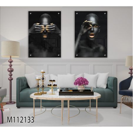 זוג תמונות בהדפסה  על זכוכית M112133