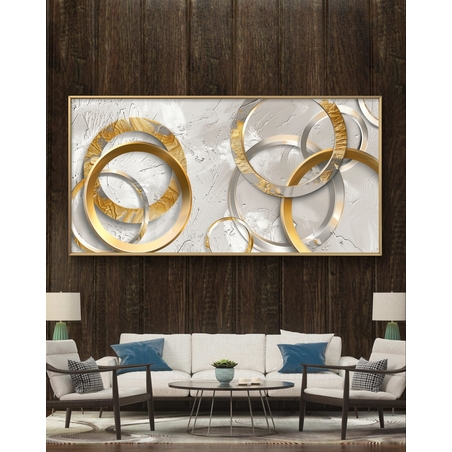 תמונת קנבס לסלון בסגנון גאומטרי 