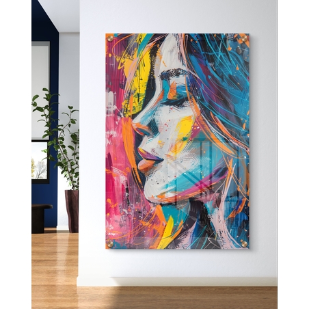 תמונת זכוכית צבעונית לחדר שינה או לסלון 