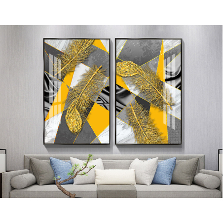 זוג תמונות על קנבס בבחירת המעצבת לסלון למשרד או לחדר השינה דגם 235389