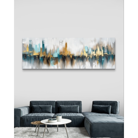 תמונת קנבס פנורמית לסלון בסגנון אבסטרקט 