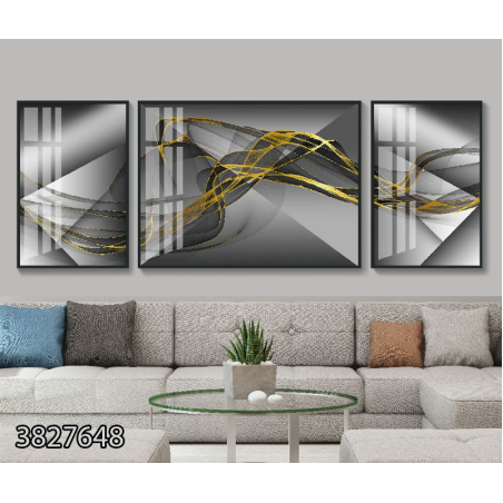 תמונה מחולקת לסלון בעיצוב מופשט מודרני דגם 3827648