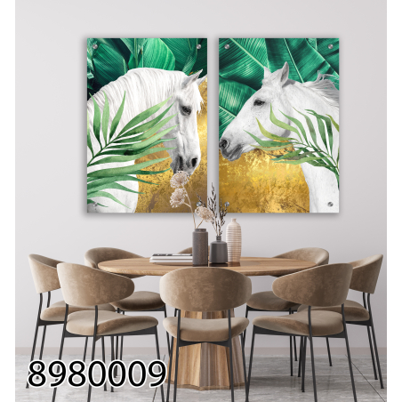 זוג תמונות  בהדפסה ישירה על זכוכית דגם 8980009