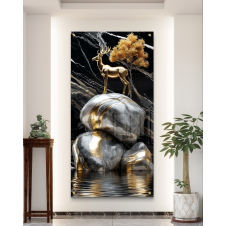 תמונת זכוכית לאורך לסלון 