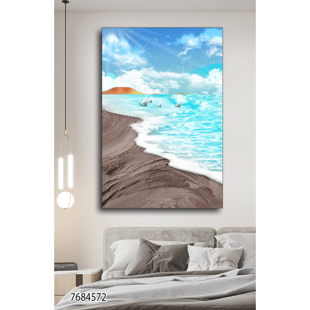 תמונה לסלון או למשרד מודפסת על קנבס כותנה אבסטרקט-מודרני דגם 7684572