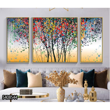 תמונה לסלון מודפסת על קנבס כותנה מחולקת דגם  5408544