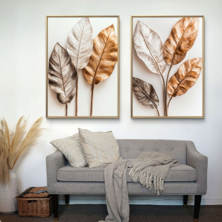 זוג תמונות קנבס לסלון 