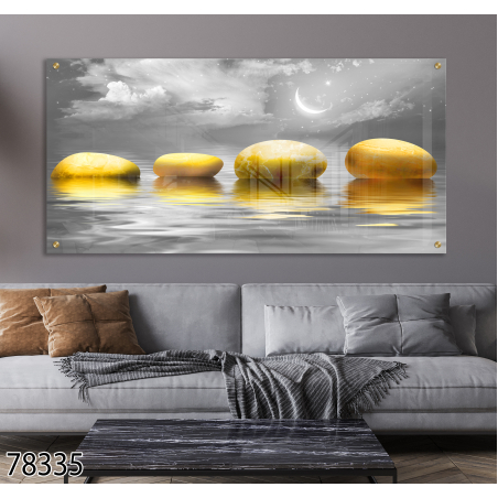 תמונה מיוחדת אבסטרקט בהדפסה ישירה על זכוכית דגם-78335