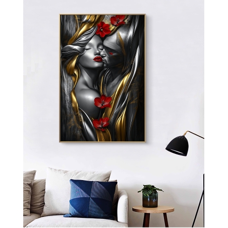 תמונת הדפס על קנבס רומנטית לאורך 