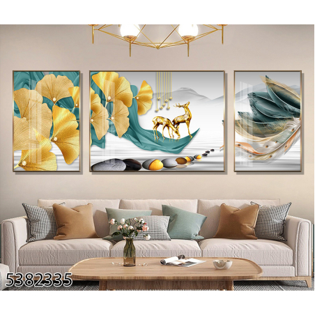 תמונה מחולקת לסלון בעיצוב מופשט מודרני דגם 5382335