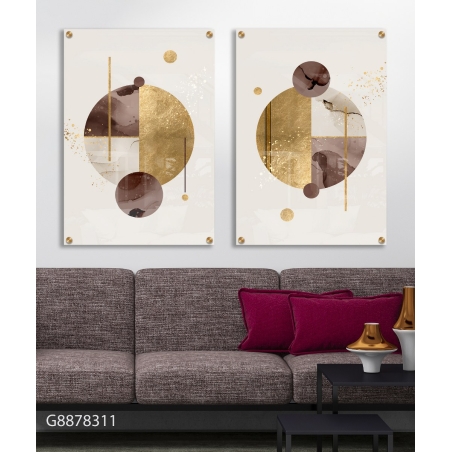 זוג תמונות למטבח\פינת אוכל\סלון בהדפסה ישירה על זכוכית דגם G8878311