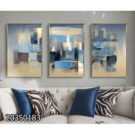 שלשה על קנבס כותנה!! מתוח וממוסגר לסלון או למשרד דגם 20350183