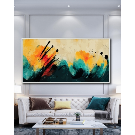 תמונת קנבס לסלון בסגנון אבסטרקט 