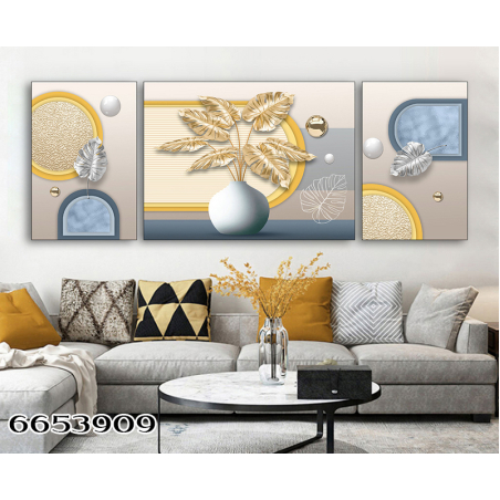 תמונה מחולקת לסלון על קנבס עם אפשרות לחיפוי זכוכית דגם 6653909