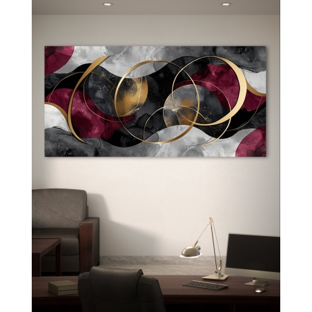 תמונת קנבס לסלון בסגנון גאומטרי 