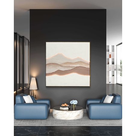 תמונת נוף אבסטרקטית מוארת עם שלט רחוק וסוללות – אמנות LED בגווני חול דגם LED1008-מידה 100-100 ס