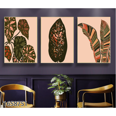 שלשה על קנבס מתוח וממוסגר לחדר השינה או לסלון דגם 1658751