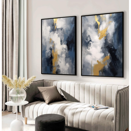 זוג תמונות על קנבס כותנה לסלון או למשרד דגם 160711