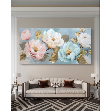 תמונת קנבס לסלון בסגנון פרחוני 