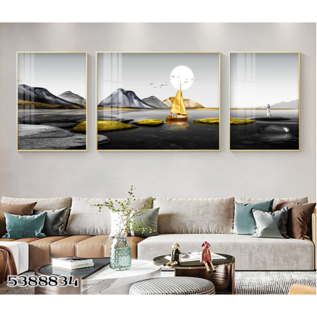 תמונה מחולקת לסלון על קנבס עם אפשרות לחיפוי זכוכית דגם 5388834