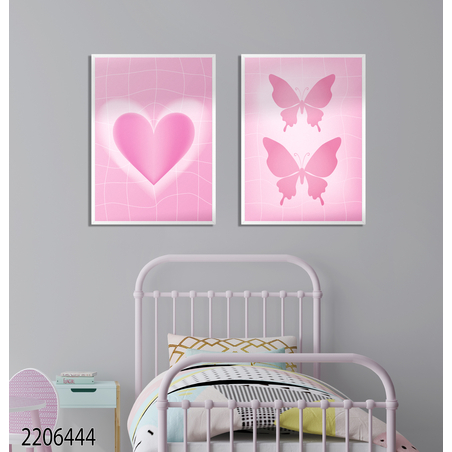 זוג תמונות ממוסגרות לחדר ילדות דגם 2206444